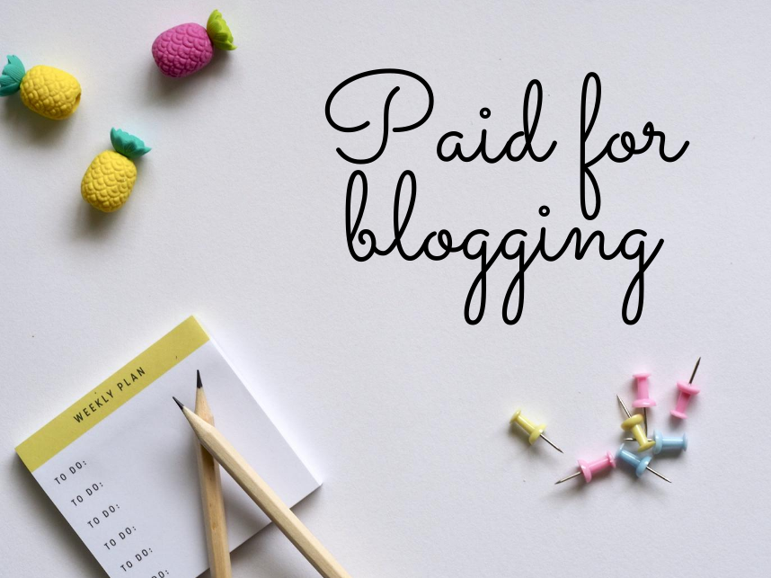 Paid for blogging