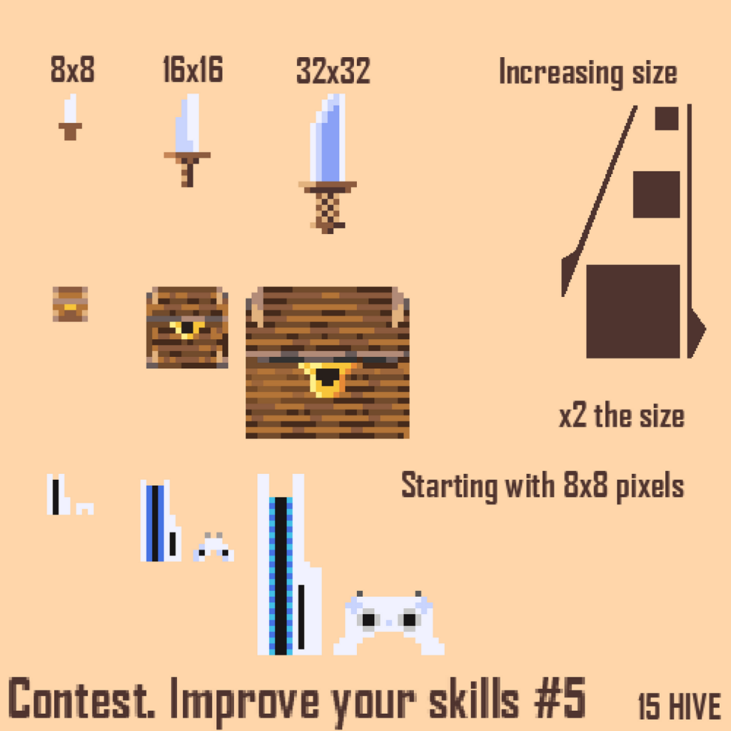 Pixel art contest - Items of varying size
